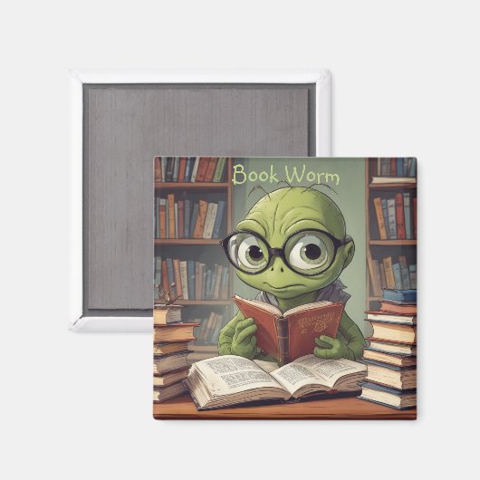boekworm magneet (Voorkant / Achterkant)