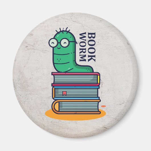 Boekworm Magneet (Voorkant)