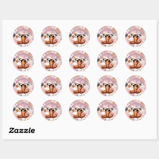Boekworm met een zweem van waanzin sticker (Vel)