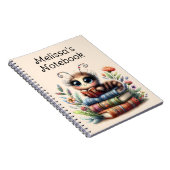 Boekworm met Grillen Spiraal Notebook Notitieboek (Rechterzijde)