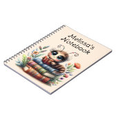 Boekworm met Grillen Spiraal Notebook Notitieboek (Linkerzijde)