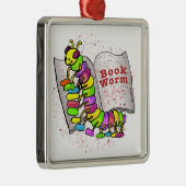 Boekworm Metalen Ornament (Rechts)
