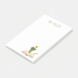 Boekworm na de uitgave post-it® notes