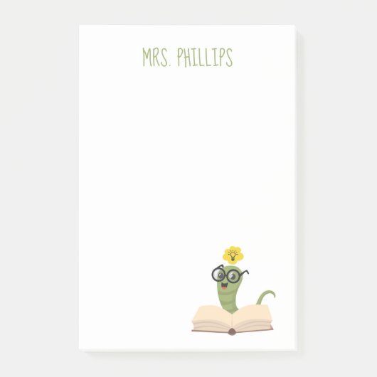 Boekworm na de uitgave post-it® notes (Voorkant)