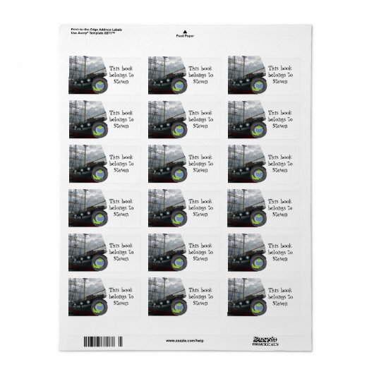 Boekworm op een scheepslabel etiket (Full Sheet)