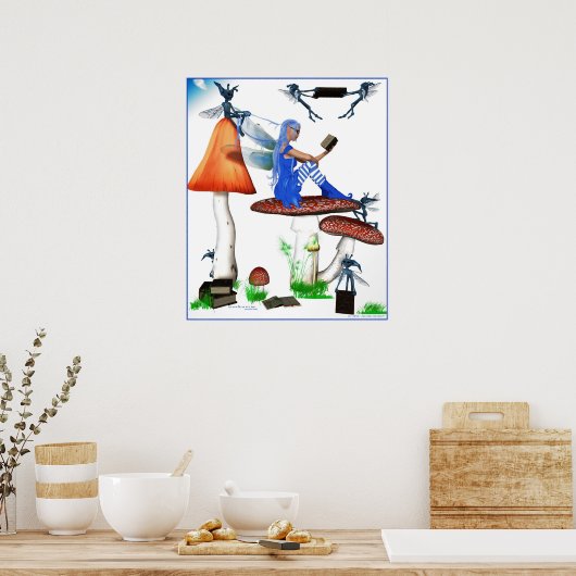 boekworm poster (Keuken)