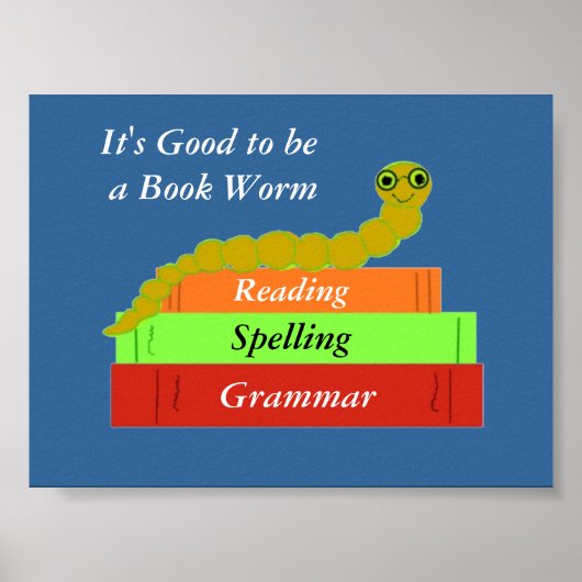 boekworm poster (Voorkant)