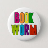 Boekworm Ronde Button 5,7 Cm (Voorkant)