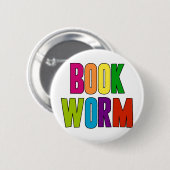 Boekworm Ronde Button 5,7 Cm (Voorkant /achterkant)