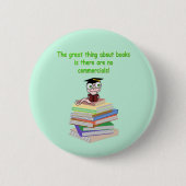 Boekworm Ronde Button 5,7 Cm (Voorkant)