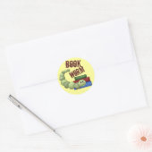 boekworm ronde sticker (Envelop)