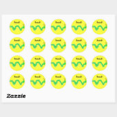 Boekworm Ronde Sticker (Vel)