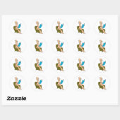 boekworm ronde sticker (Vel)