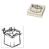 boekworm rubberstempel (Gestempeld)