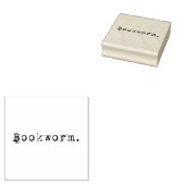 boekworm rubberstempel (Gestempeld)