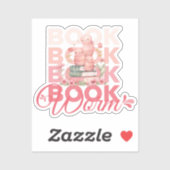 boekworm sticker (Vel)
