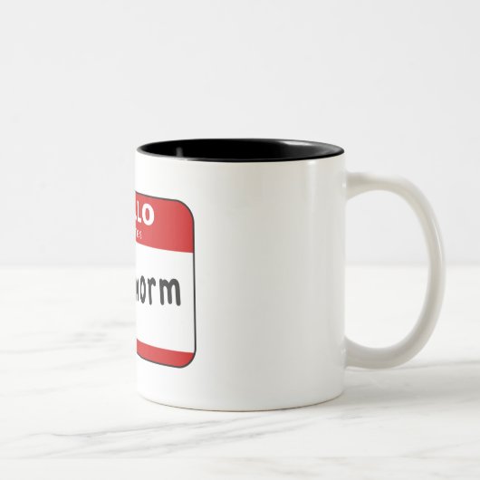boekworm tweekleurige koffiemok (Rechts)