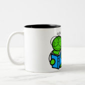 boekworm tweekleurige koffiemok (Links)