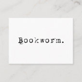 boekworm visitekaartje (Voorkant)