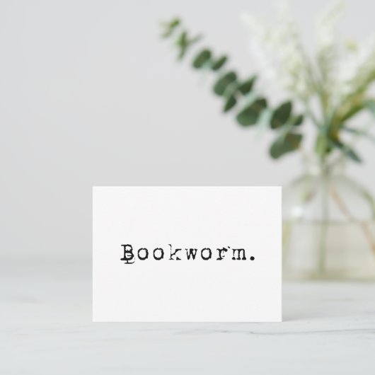 boekworm visitekaartje (Staand voorkant)