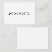 boekworm visitekaartje (Voorkant / Achterkant)