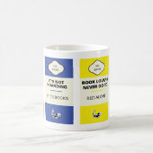 Boekwormkleurige boekenliefhebbers koffiemok (Center)