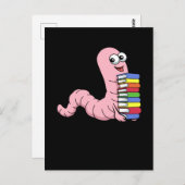 Boekwormleesboeken Gift Kinder Bookworm Briefkaart (Voorkant / Achterkant)