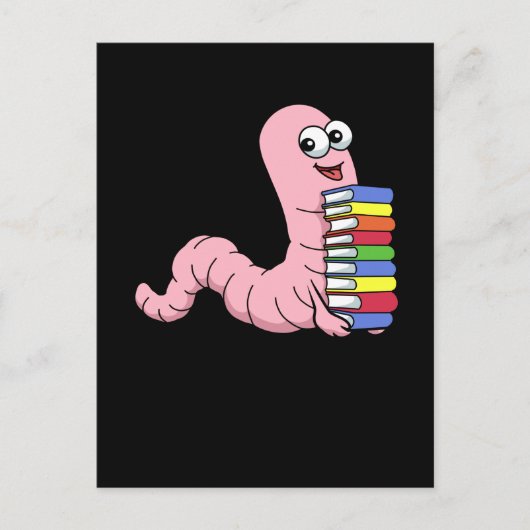 Boekwormleesboeken Gift Kinder Bookworm Briefkaart (Voorkant)