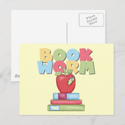 Boekwormshirts en cadeautjes briefkaart (Voorkant / Achterkant)