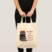 Boekzak — Stapel oude boeken/leesapparaat Tote Bag (Voorkant (product))