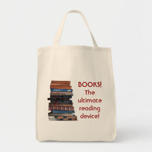 Boekzak — Stapel oude boeken/leesapparaat Tote Bag