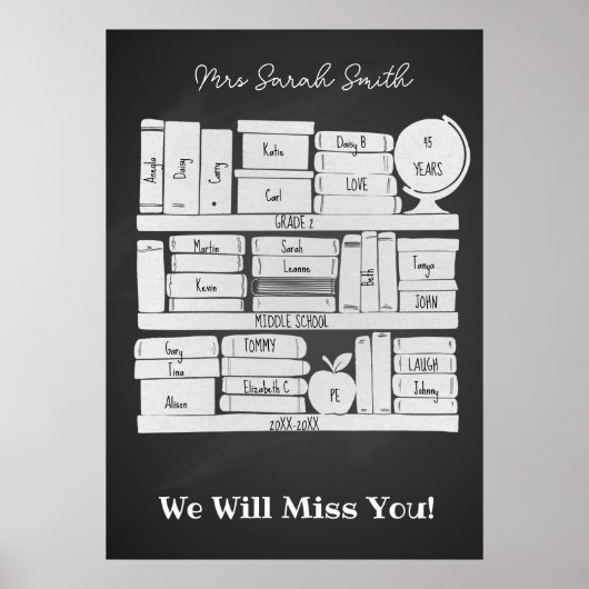 Boekzakmap voor leraren op school iPad pro Poster (Voorkant)