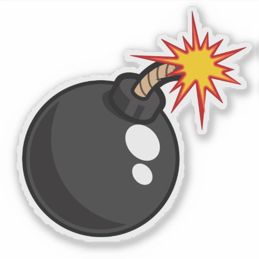 Boem! Cartoon Bomb Sticker (Voorkant)
