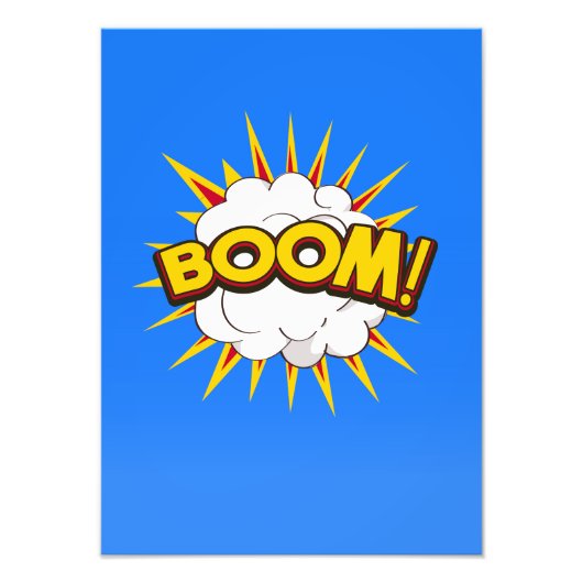 Boem! Cartoon explosie Foto Afdruk (Voorkant)