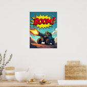 BOEM! Comic Truck Cannon Pop Art Explosion Poster (Keuken)