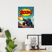 BOEM! Comic Truck Cannon Pop Art Explosion Poster (Thuiskantoor)
