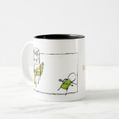 BOEM! Hartslag. Tweekleurige Koffiemok (Voorkant links)