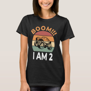 Boem Ik ben 2 Verjaardag Jongen Viering Monster Tr T-shirt
