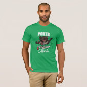 Boem! Royal Flush Tasmaanse duivel Poker Cartoon T-shirt (Voorkant volledig)