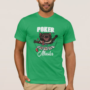 Boem! Royal Flush Tasmaanse duivel Poker Cartoon T-shirt