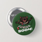 Boem! Tasmaanse Duivel Royal Flush Poker Cartoon Ronde Button 5,7 Cm (Voorkant /achterkant)