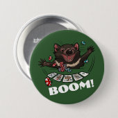 Boem! Tasmanian Devil Royal Flush Poker Cartoon Ronde Button 7,6 Cm (Voorkant /achterkant)