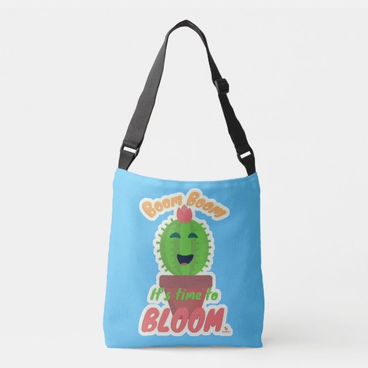 Boem Tijd Om Grappige Cactus Leuke Kunst Te Bloeie Crossbody Tas (Voorkant)