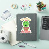 Boem Tijd Om Schattigee Cactus Cartoon Joy Bloei Sticker (iPad Cover)