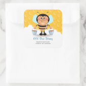 Boememmers voor Cartoons van honing Vierkante Sticker (Tas)