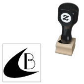 Boemerang en Initiaal Rubberstempel (Gestempeld)