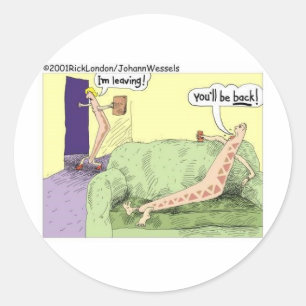 Boemerangrelaties Grappige Cartooncadeaus & T-shir Ronde Sticker