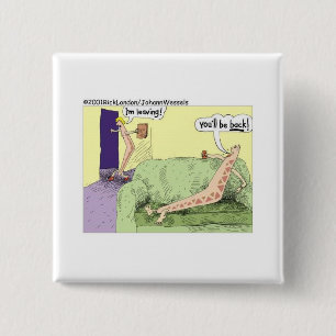 Boemerangrelaties Grappige Cartooncadeaus & T-shir Vierkante Button 5,1 Cm
