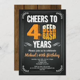 Boer 40e verjaardag van het man van het bord van h kaart