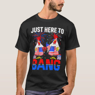 Boer 4 juli gewoon hier om op de Amerikaanse vlag  T-shirt